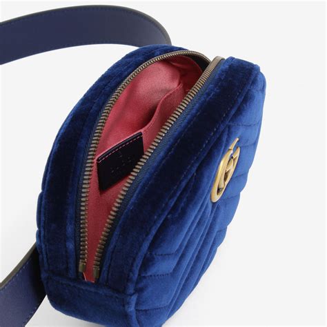 gucci marmont belt bag blue|gucci marmont small shoulder bag.